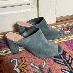 Charlotte Stone Rio Suede Mules Light blue/grey